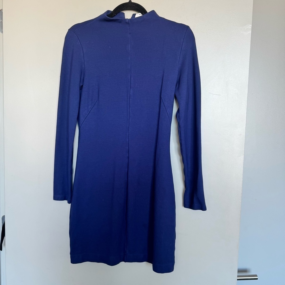 Babaton Contour Back Zip Dress in Blue Size 8